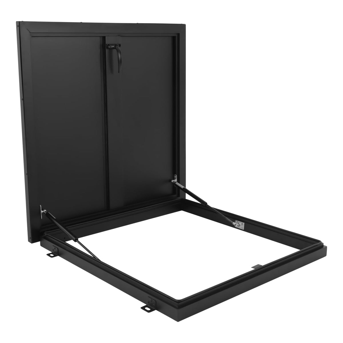 Commercial Roof Hatch, 23.6" L X 23.6" W/27.5" L X 27.5" W/31.5" L X 31.5" W Attic Skylight Cover Steel Roof Access Hatch, Steel Security Door for Maintenance Roof Emergency Access Lid (23.6in)
