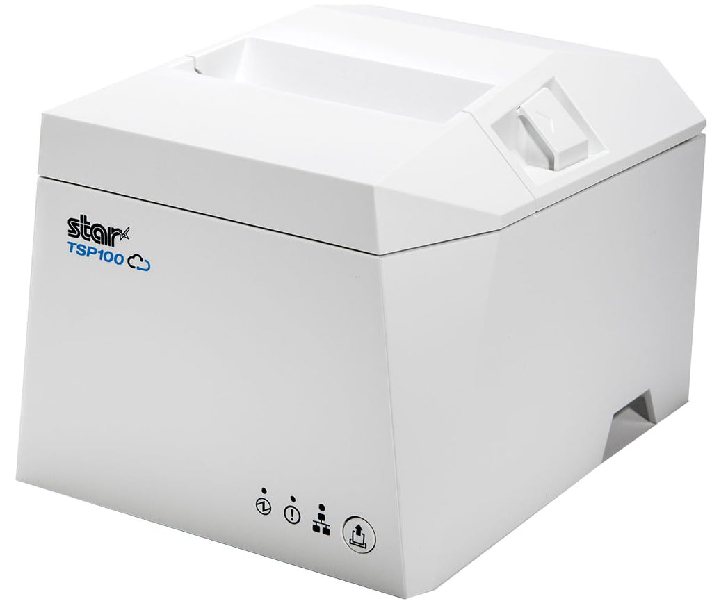Star Micronics TSP143IVUE USB/Ethernet (LAN) Thermal Receipt Printer with Android Open Accessory (AOA), CloudPRNT, Cutter, and Internal Power Supply - Gray