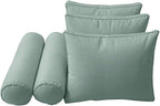 Prolinemax Style 3 - Mattress & Pillow Bolster Cushion for Outdoor Indoor Daybed Porch Swing Bed Piped Trim Twin Size AD002 | Covers ONLY |