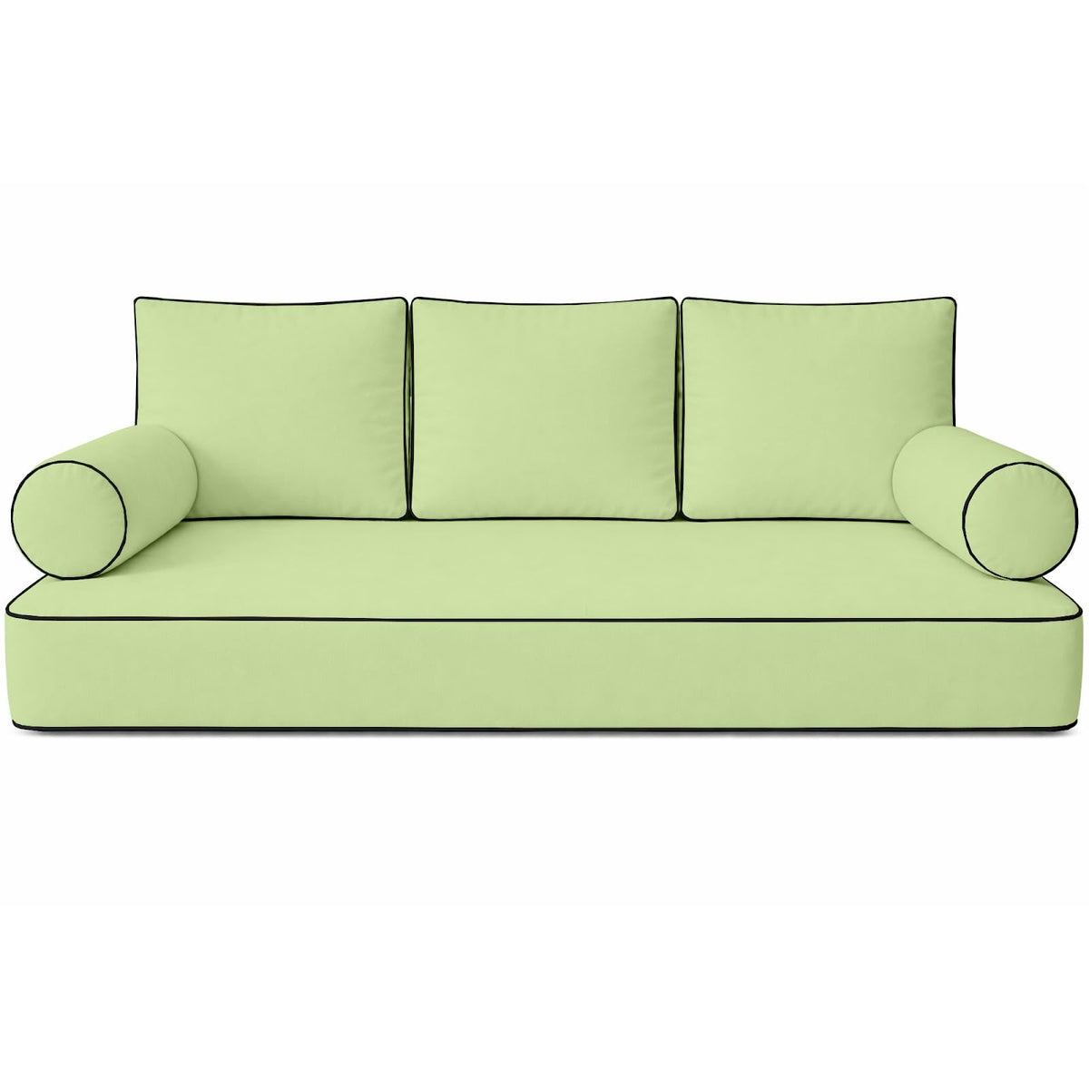 Cottington Lane 6 Piece Outdoor Daybed Cushion Cover Set, Twin Size Fitted 39" x 75" with 6" Deep Fit, Waterproof Indoor Daybed/Porch Swing Bed Mattress & Pillow Bolster Cushion Cover, Taupe