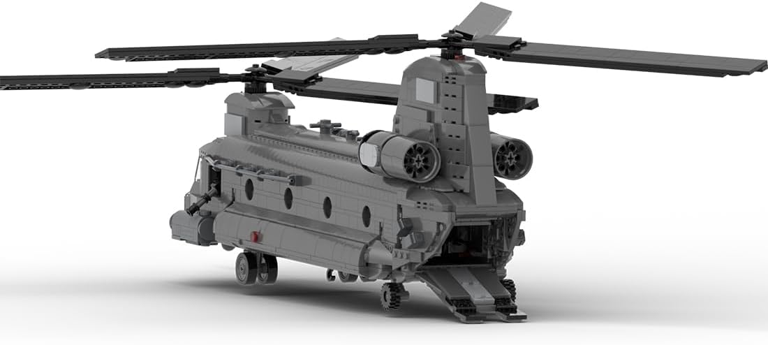 MOC-37497 MH-47 G Special Ops Chinook Model Military Theme Building Blocks Toys Set (1758PCS), Large, 51S38513MRX