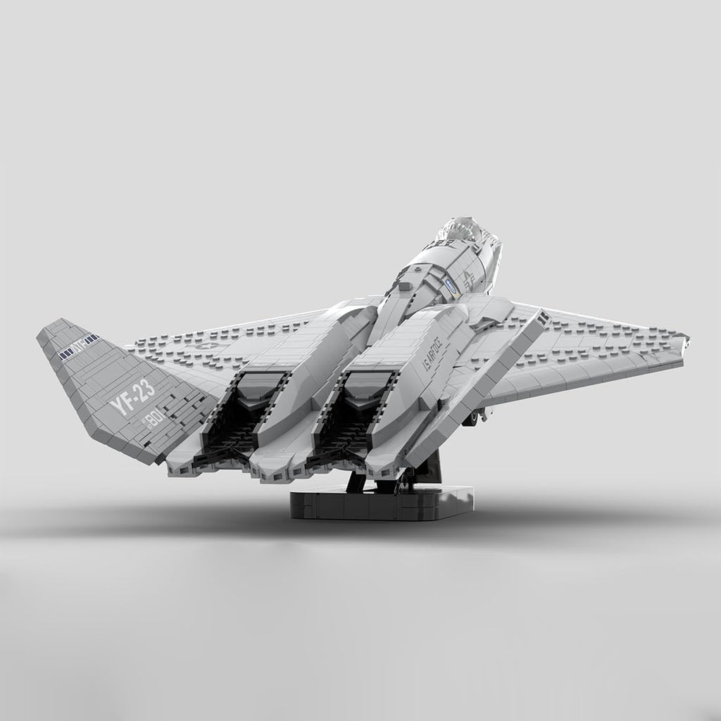 1/35 Scale YF-23 Grey Ghost Fighter Building Blocks Set, Military Aircraft Model Assembly Kits, Collectible Military-Themed Display for Collectors & Enthusiasts, MOC-177282 (2185PCS)