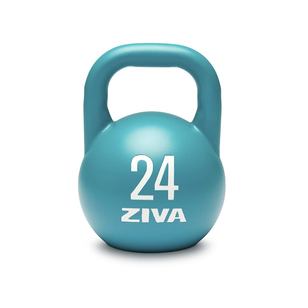 Steel Competition Kettlebells by Steve Cotter - Hard-Wearing Crack-Resistant Powder Surface Coating, 34mm Steel Handle with Non-Slip Super Textured Powder Coating Grip - Avail 6kg - 32kg