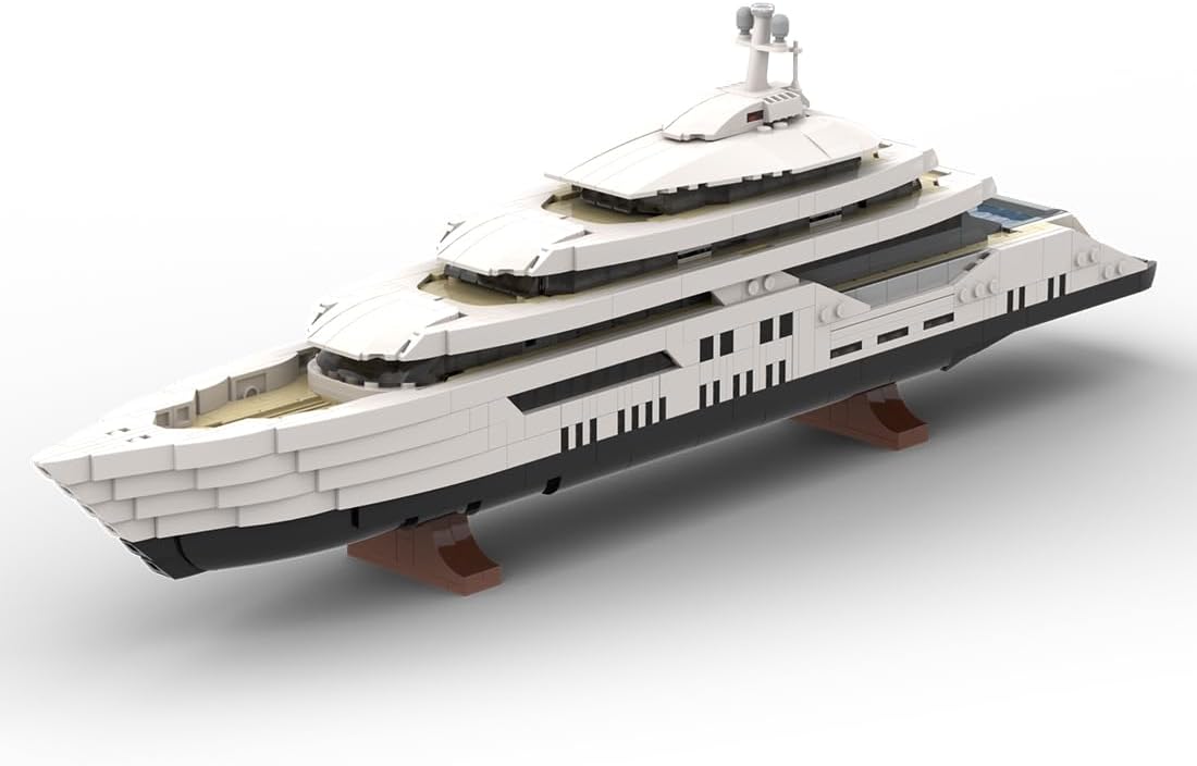 1/200 Yacht Model Building Kit, Mini Ship Series Building Block Set, Creative Interactive Building Toy for Teens and Up (1651PCS+), 49.6 x 7.2 x 16.8cm, 8P0JUD35DBI35C15EJYA