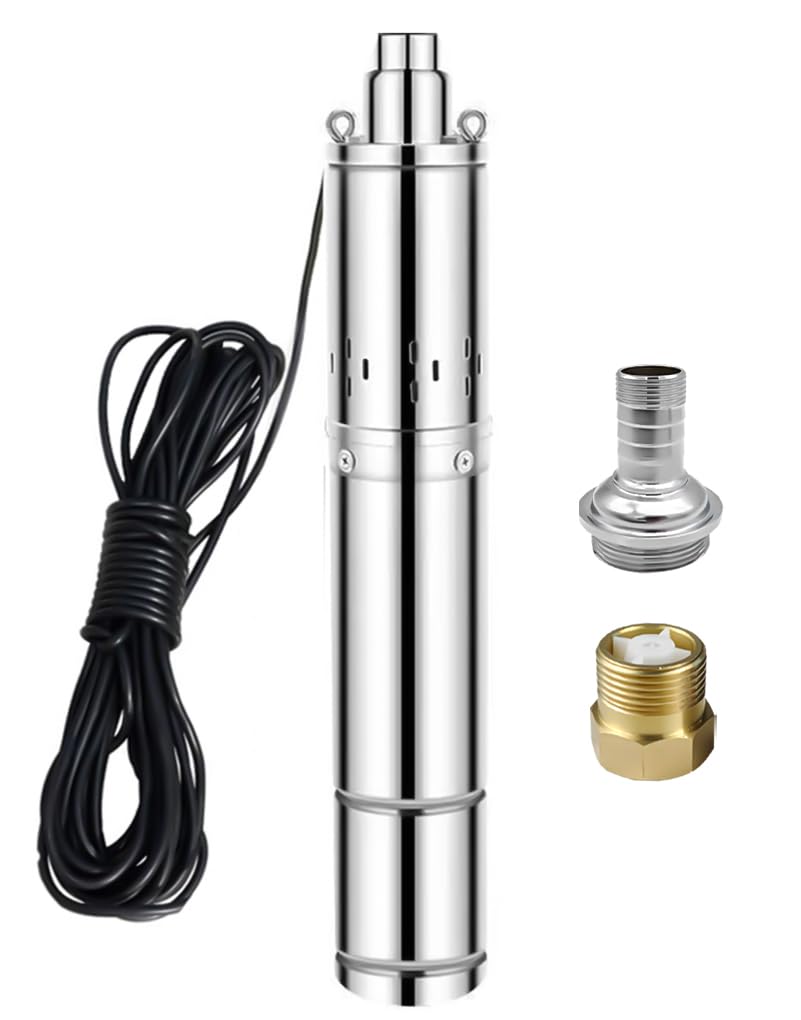 2" Deep Well Submersible Pump with Control Box, 1/2HP 110V Deep Well Pump