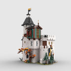 Medieval White Tower Building Kit, Medieval Modular Series Building Blocks Set (1213PCS)
