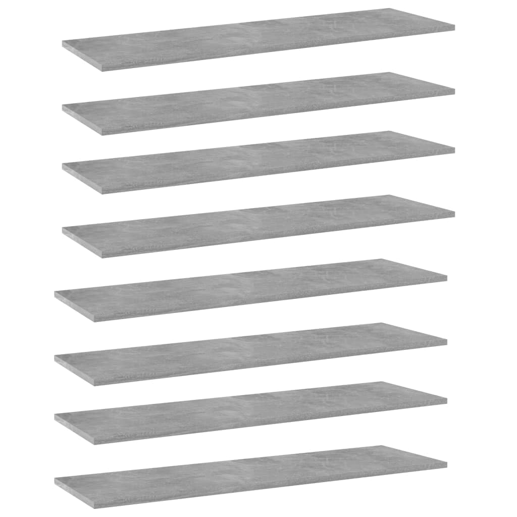 8 Pcs Wall Shelves Boards, 31.5" x 11.8" x 0.6" High Gloss Black Engineered Wood Shelving for Wall, Decorative Storage Display for Living Room Home Office