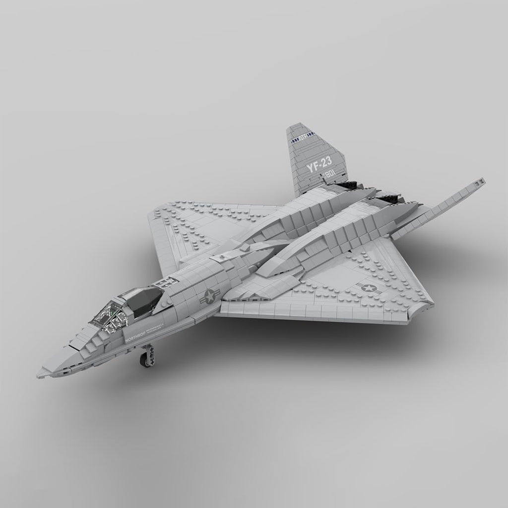 1/35 Scale YF-23 Grey Ghost Fighter Building Blocks Set, Military Aircraft Model Assembly Kits, Collectible Military-Themed Display for Collectors & Enthusiasts, MOC-177282 (2185PCS)