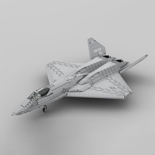 1/35 Scale YF-23 Grey Ghost Fighter Building Blocks Set, Military Aircraft Model Assembly Kits, Collectible Military-Themed Display for Collectors & Enthusiasts, MOC-177282 (2185PCS)