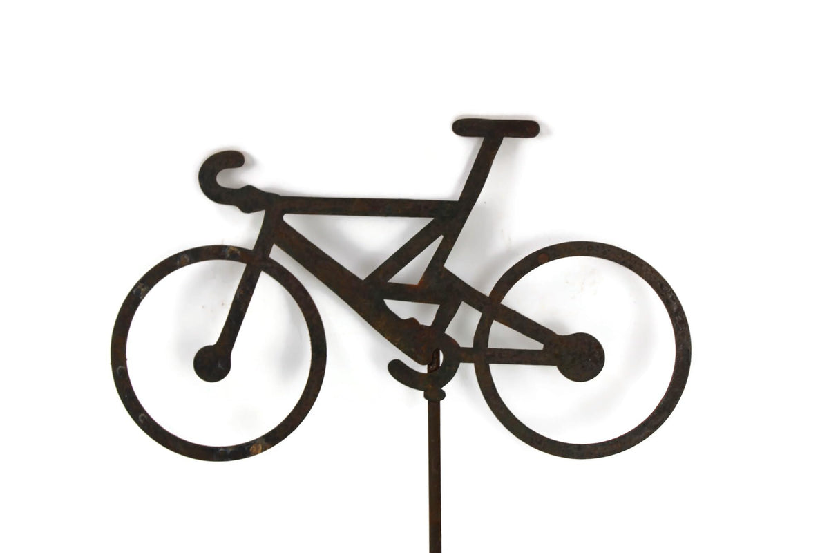 Hobby and Leisure Style Rustic or Powder Coated Metal Garden Stake or Stand (CUSTOM Medium Camper 23" Tall Including Stake, Silver)