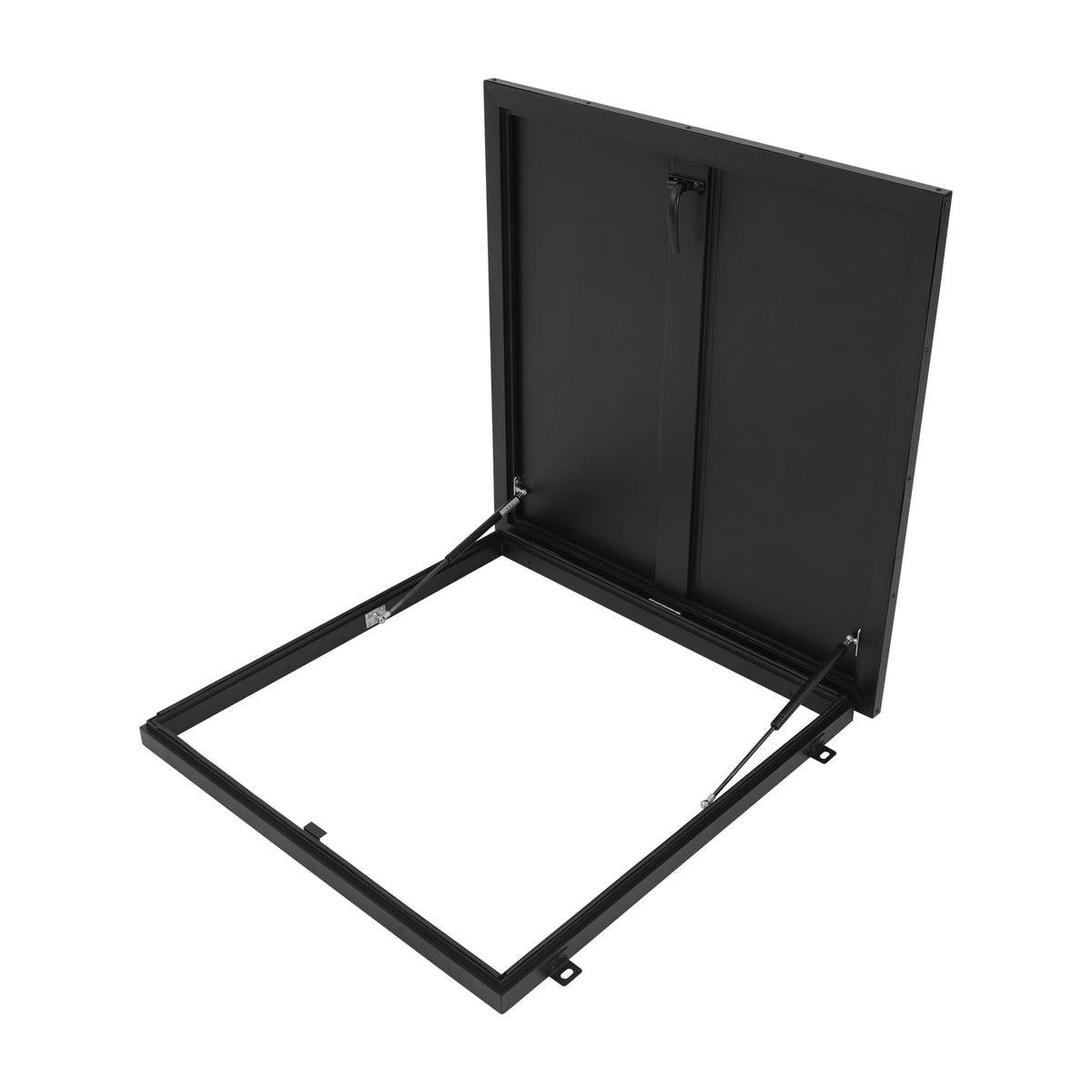 Commercial Roof Hatch, 23.6" L X 23.6" W/27.5" L X 27.5" W/31.5" L X 31.5" W Attic Skylight Cover Steel Roof Access Hatch, Steel Security Door for Maintenance Roof Emergency Access Lid (23.6in)