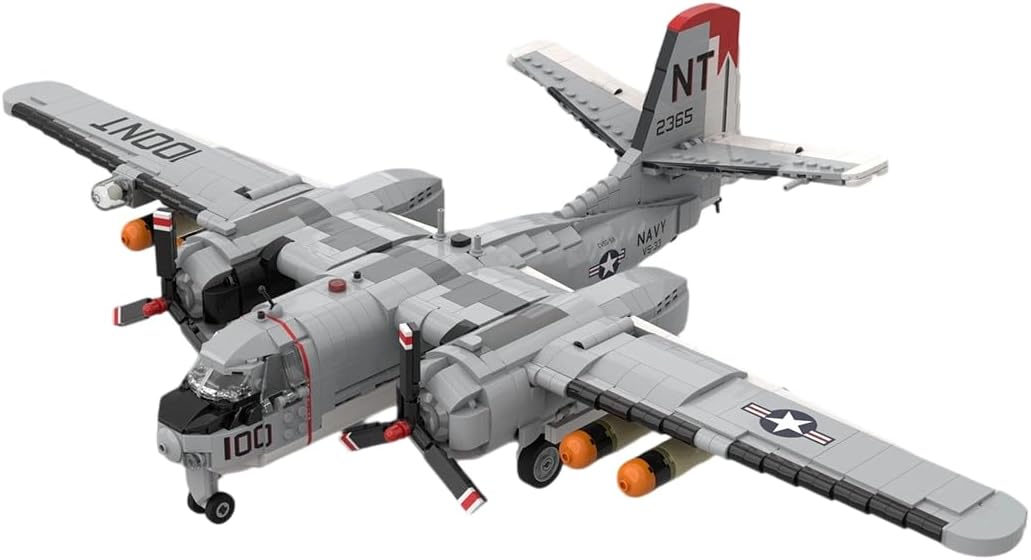 A-6E Intruder Fighter Jet Building Blocks Model, 1570PCS 1/35 Scale MOC Creative Plane Military Aircraft Model Display Set, Collectible Gifts Set for Adults