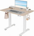 Claiks 32 x 19 Inch Rustic Brown Electric Standing Desk