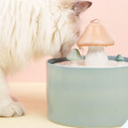 TISTIK Ceramic Cat Water Fountain Automatic Dog Drinking Fountain Circulating Constant Temperature Mobile Pet Drinking Water Bowl