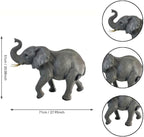 12.6 Inch Hippopotamus Garden Statue, Realistic Resin Outdoor Sculpture for Yard Lawn Patio Porch Decor, Grey