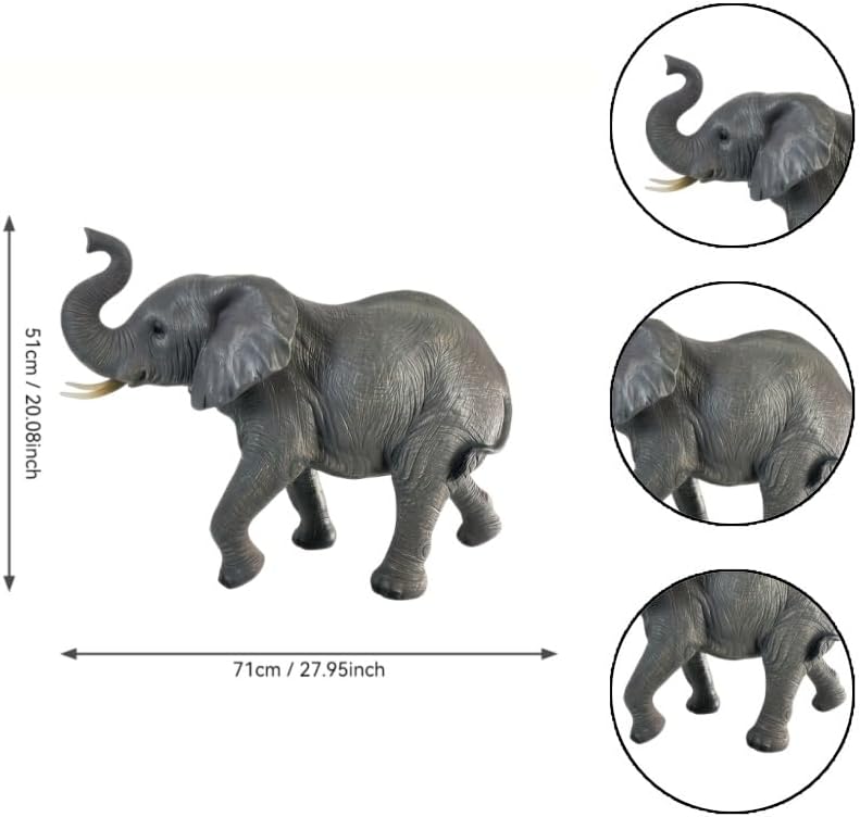 12.6 Inch Hippopotamus Garden Statue, Realistic Resin Outdoor Sculpture for Yard Lawn Patio Porch Decor, Grey