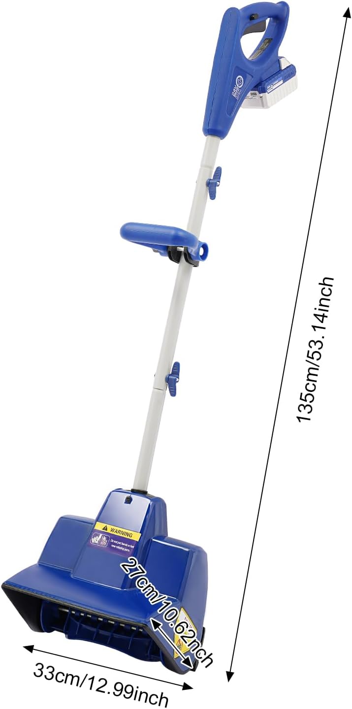 Cordless Snow Shovel, Electric Snow Blower Rechargeable Snow Thrower Snow Sweeper 11.02 Inch Wide w/4.0Ah Lithium Batteries with Ten Cells for Quickly Remove Both Thin & Thick Snow Cover