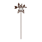 EZ Vane Steel Jumping Deer Weathervane with Wind Cups — Deck Mount