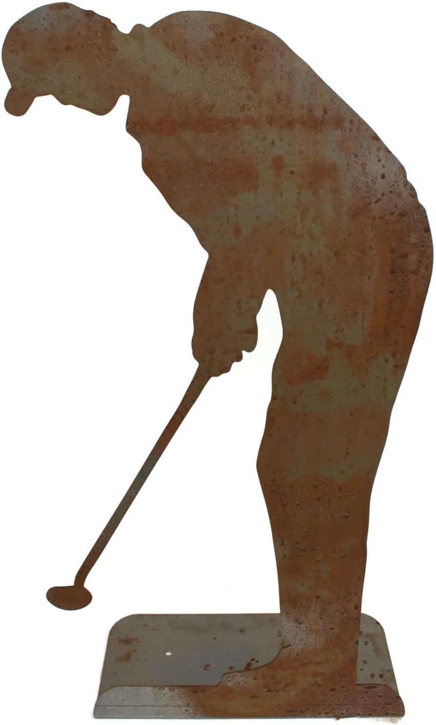 Hobby and Leisure Style Rustic or Powder Coated Metal Garden Stake or Stand (CUSTOM Medium Camper 23" Tall Including Stake, Silver)