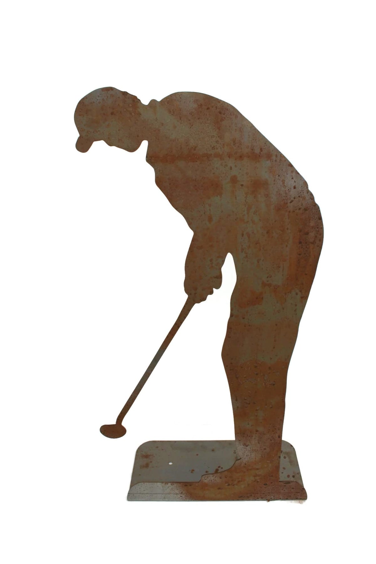 Hobby and Leisure Style Rustic or Powder Coated Metal Garden Stake or Stand (CUSTOM Medium Camper 23" Tall Including Stake, Pink)