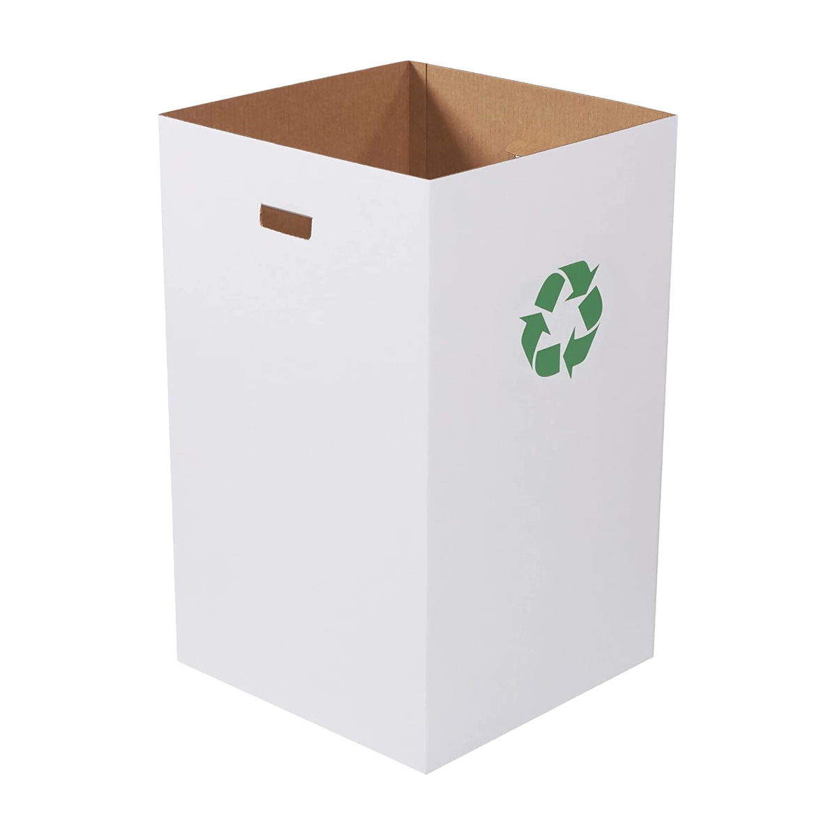 Box USA 50 Gallon 18 L x 18 W x 36 H 10-Pack Cardboard Trash Cans and Recycling Bins, Reusable or Disposable Pop Up Garbage Boxes