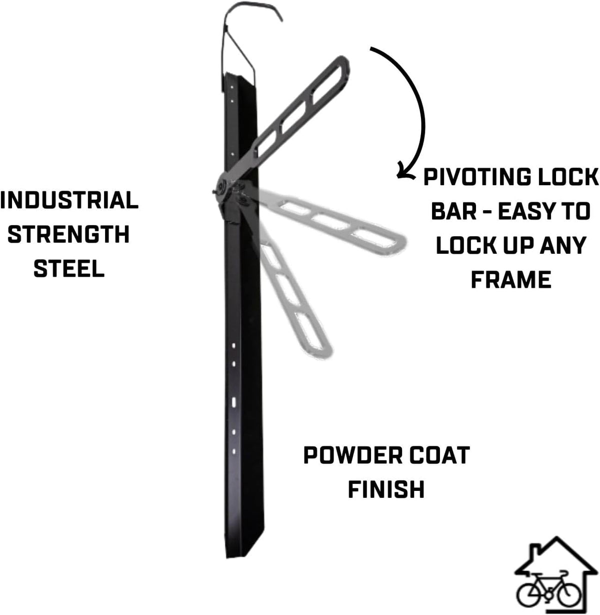 Saris Bike Trac Industrial Strength Vertical Bike Rack, Space Saving Bike Storage, Wheel Track, Full Length Tray, Perfect for Garage, Bike Hanger