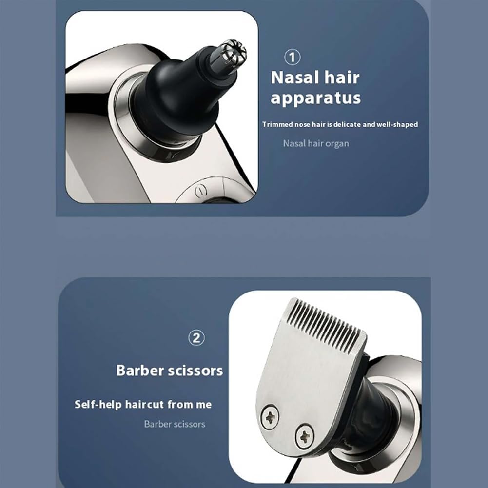 Head Shaver 9.0, 9D Floating Head Shavers for Bald Men, IPX7 Waterproof Wet Dry Shaving, Intelligent LED Display (Silver Set)