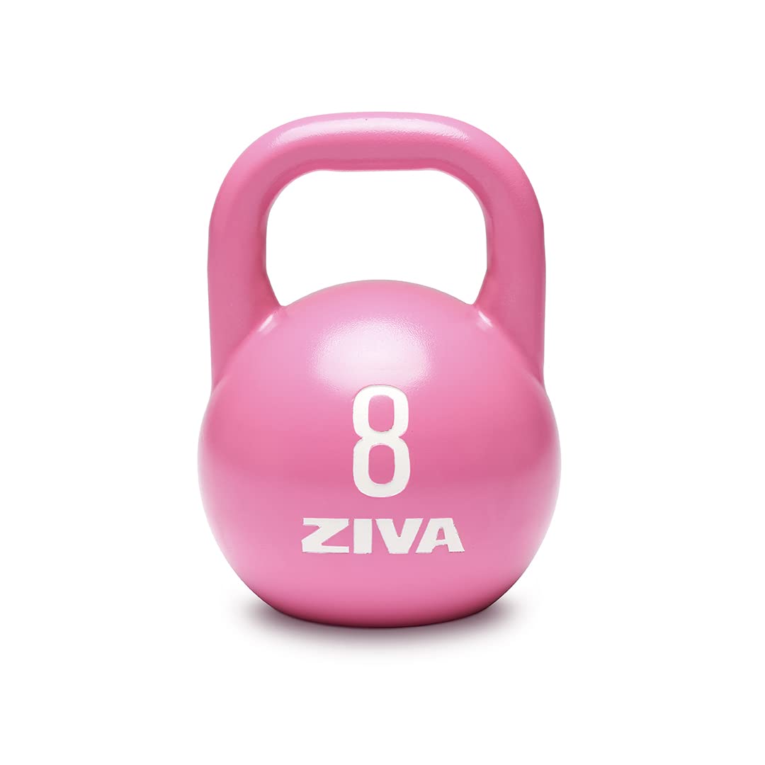 Steel Competition Kettlebells by Steve Cotter - Hard-Wearing Crack-Resistant Powder Surface Coating, 34mm Steel Handle with Non-Slip Super Textured Powder Coating Grip - Avail 6kg - 32kg