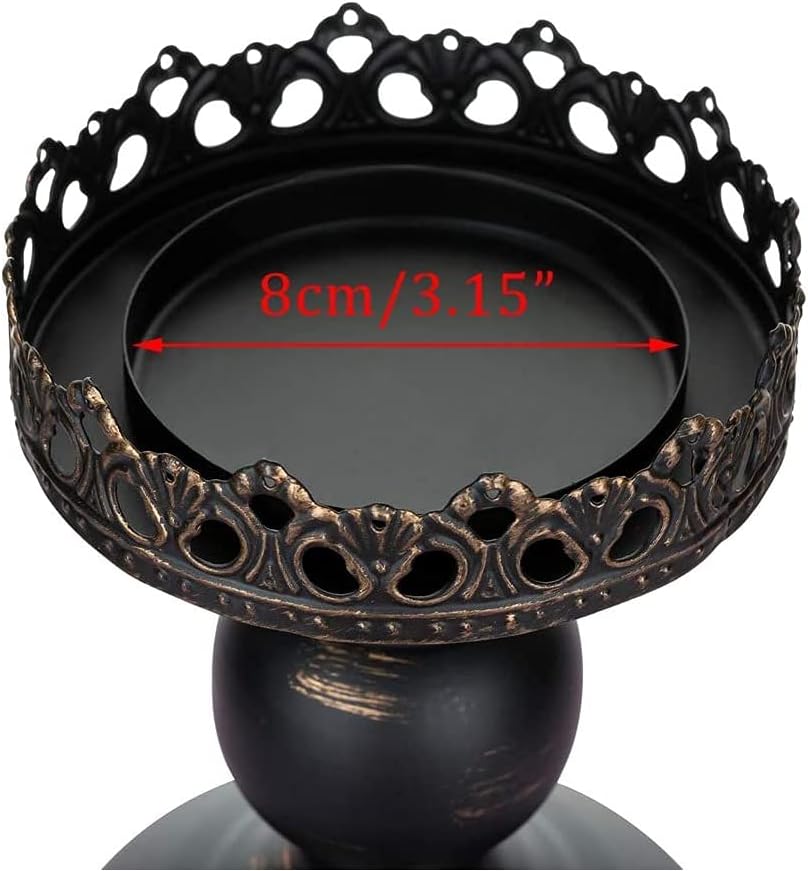 Decorative Candle Holder Bird Cage - Set of 2 Cage Lanterns for Candleholder Shabby Chic Country Home Decoration Table Centerpiece Mantel Decor-Black||style1