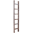 BARNWOODUSA 5 FT Decorative Ladder, Reclaimed Wood Ladder - Smoky Black