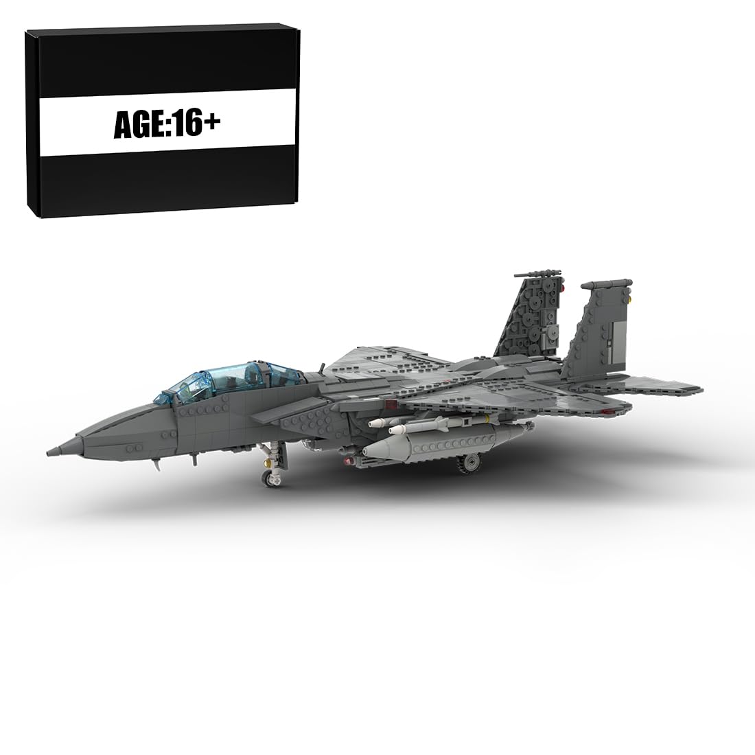 Military Fighter Series Model Block Set, Sukhoi Su-25 Aircraft Model MOC Building Blocks Set, Creative Construction Toy for Adults (900PCS), 93313398611ULADYWV