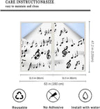 Modern Musical Notes Window Privacy Film 31.5Wx47.2L inch x 2pcs