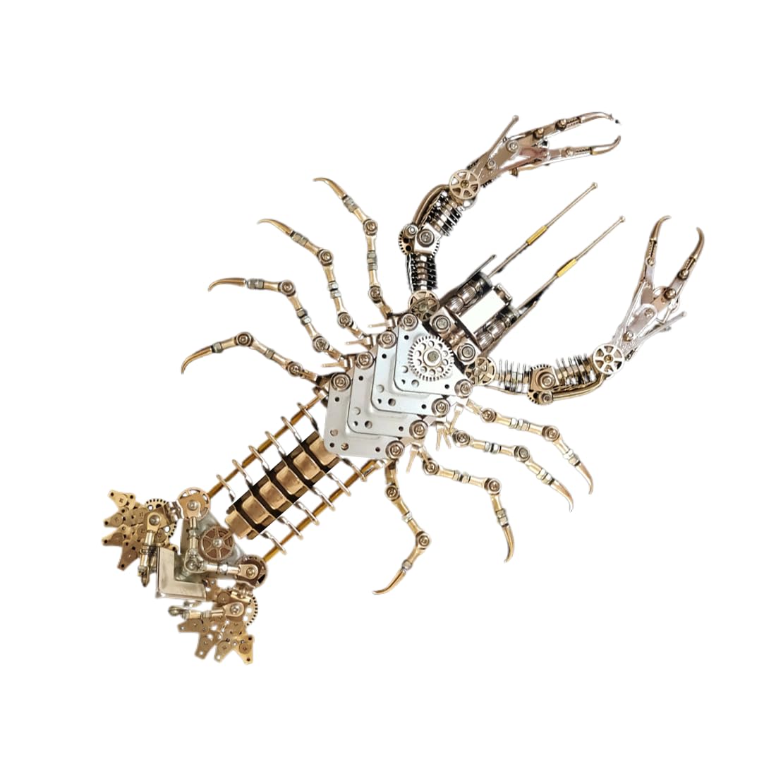 3D Metal Puzzle Raptor Model Kit, 1800PCS DIY Assemble Steampunk Mechanical Bird Model with Colorful Lights, Creative Handcrafted Metal Art Craft Desktop Display & Decoration for Adults