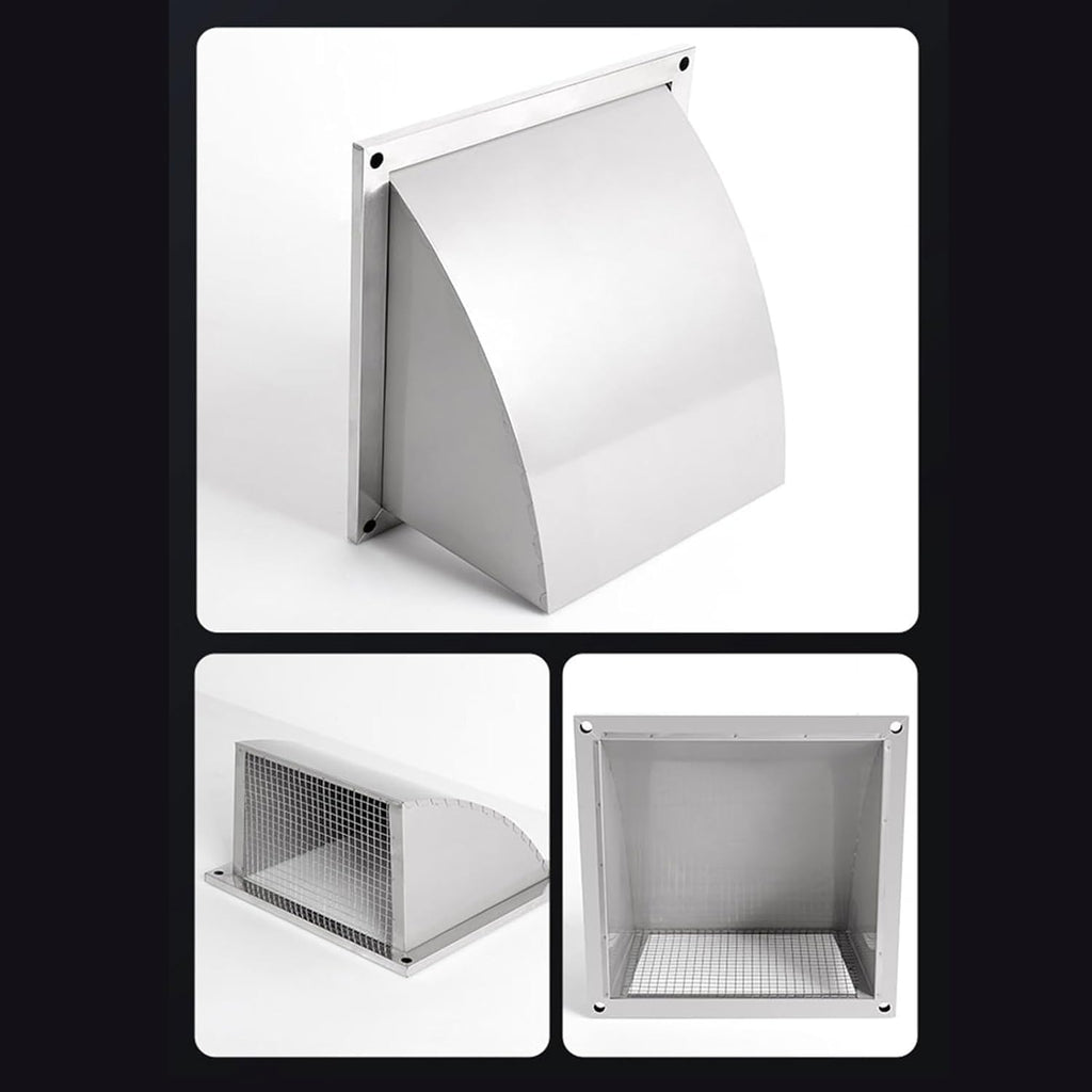 Stainless Steel Vent Square Vent Cover with Protective Mesh for Long Term Use Exhaust Hood(20 inch)