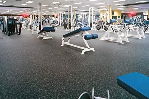 American Floor Mats 3/8in (9mm) Thick 20% Gold 4' x 10' Hi-Color Rubber Rolls (20%), Protective Exercise Mats, Home Gym Rubber Flooring