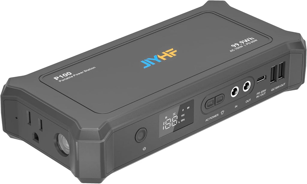 JIYHF Portable Power Bank with AC Outlet, 100W Portable Laptop Charger