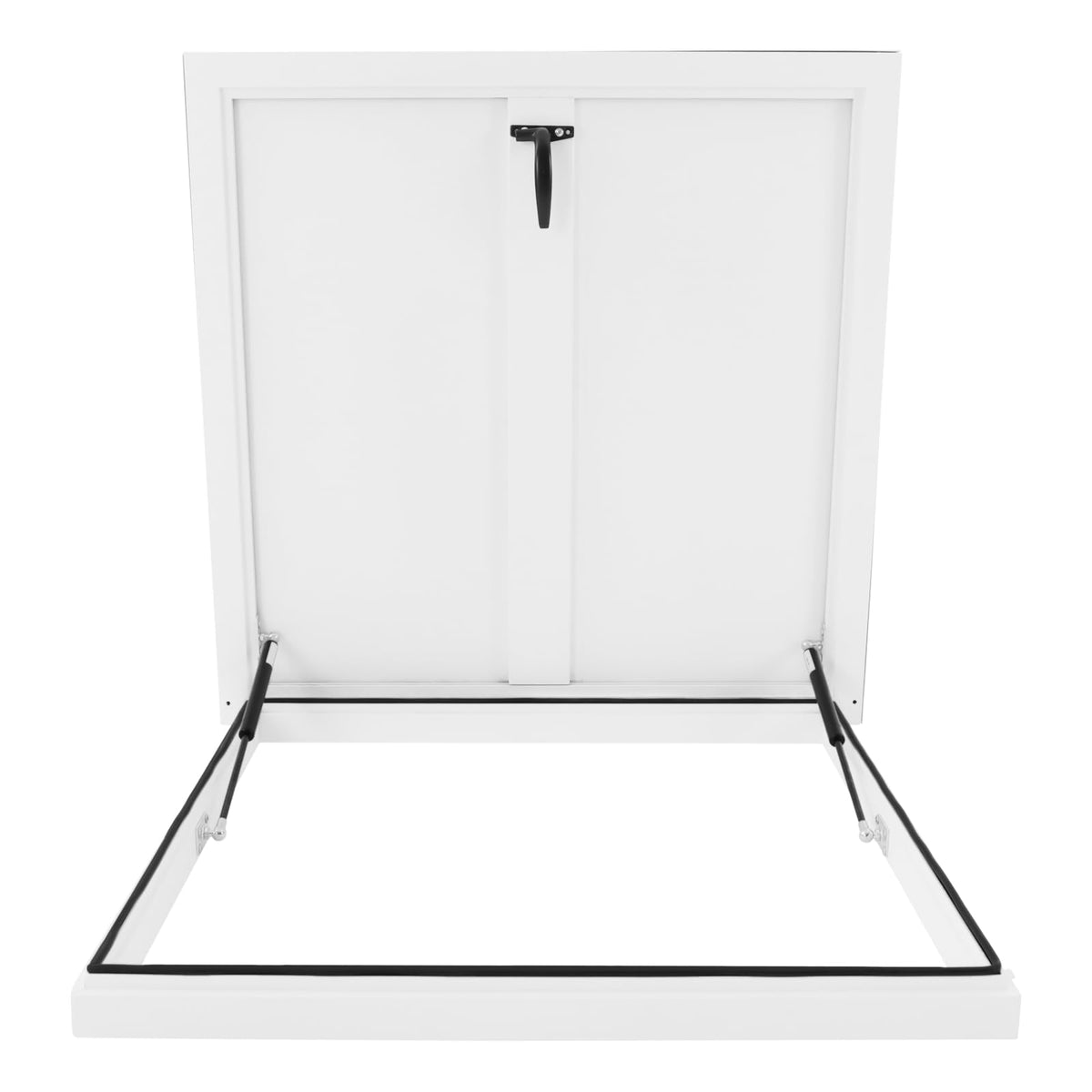 Commercial Roof Hatch, 23.6" L X 23.6" W/27.5" L X 27.5" W/31.5" L X 31.5" W Attic Skylight Cover Steel Roof Access Hatch, Steel Security Door for Maintenance Roof Emergency Access Lid (23.6in)