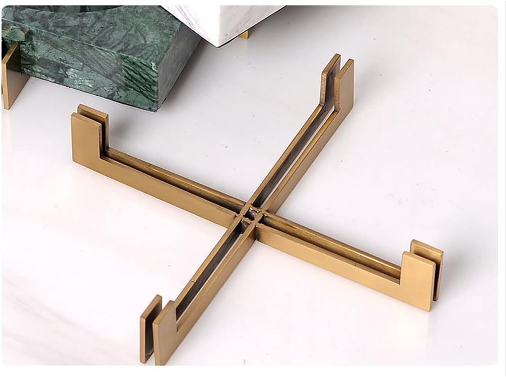 Ashtray Nordic Marble Ashtray with Metal Shelf Ash Tray Living Room Office Cafe Hotel Rooms Ash Holder Gift for Boyfriend Home Ashtrays(Green,18 * 18 * 4cm)
