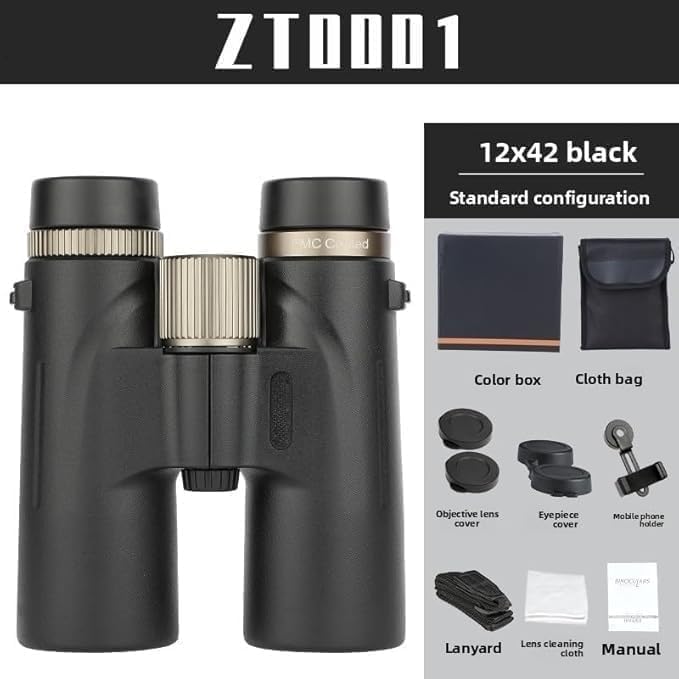 12x42 Telescope Binoculars 2026 (Black A)