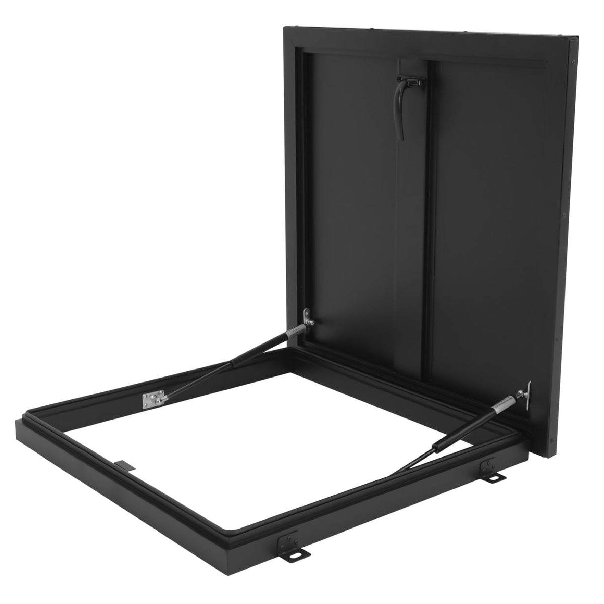 27.5" L X 27.5" W Aluminum Roof Access Hatch, Roof Security Door, Rooftop Hatch Cover Plate for Wellhead Lid, Cellar Cover (White-27.5inch)