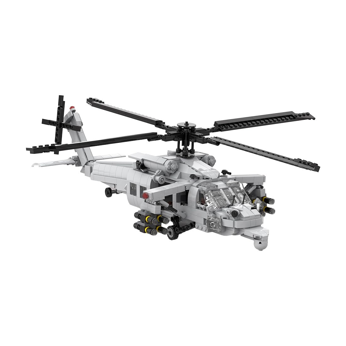 MH-60S Seahawk Helicopter Building Set, DIY Assembly Model Assembly Building Blocks Set, MOC Aircraft Model for Teen Adults (1110PCS), OFX0305XH0WJAZS1645M