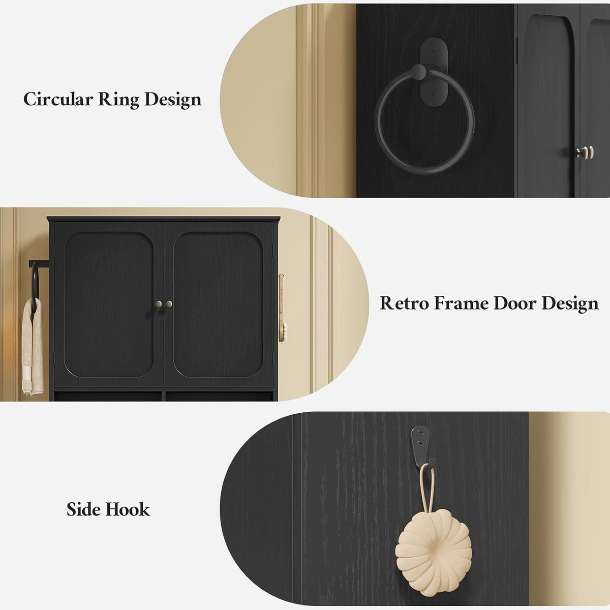 Over the Toilet Storage Cabinet with Mobile Storage Cabinet
