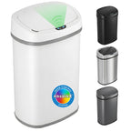 iTouchless Patented 13 G Stainless Steel Sensor Trash Can | AbsorbX Filter