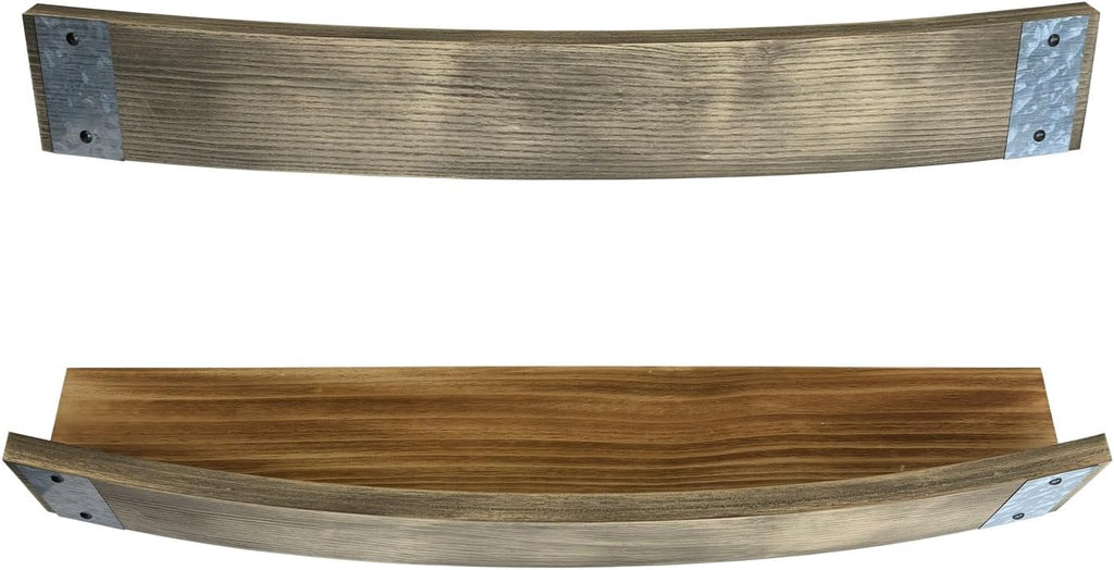 Aged & Charred Whiskey Barrel Shelf