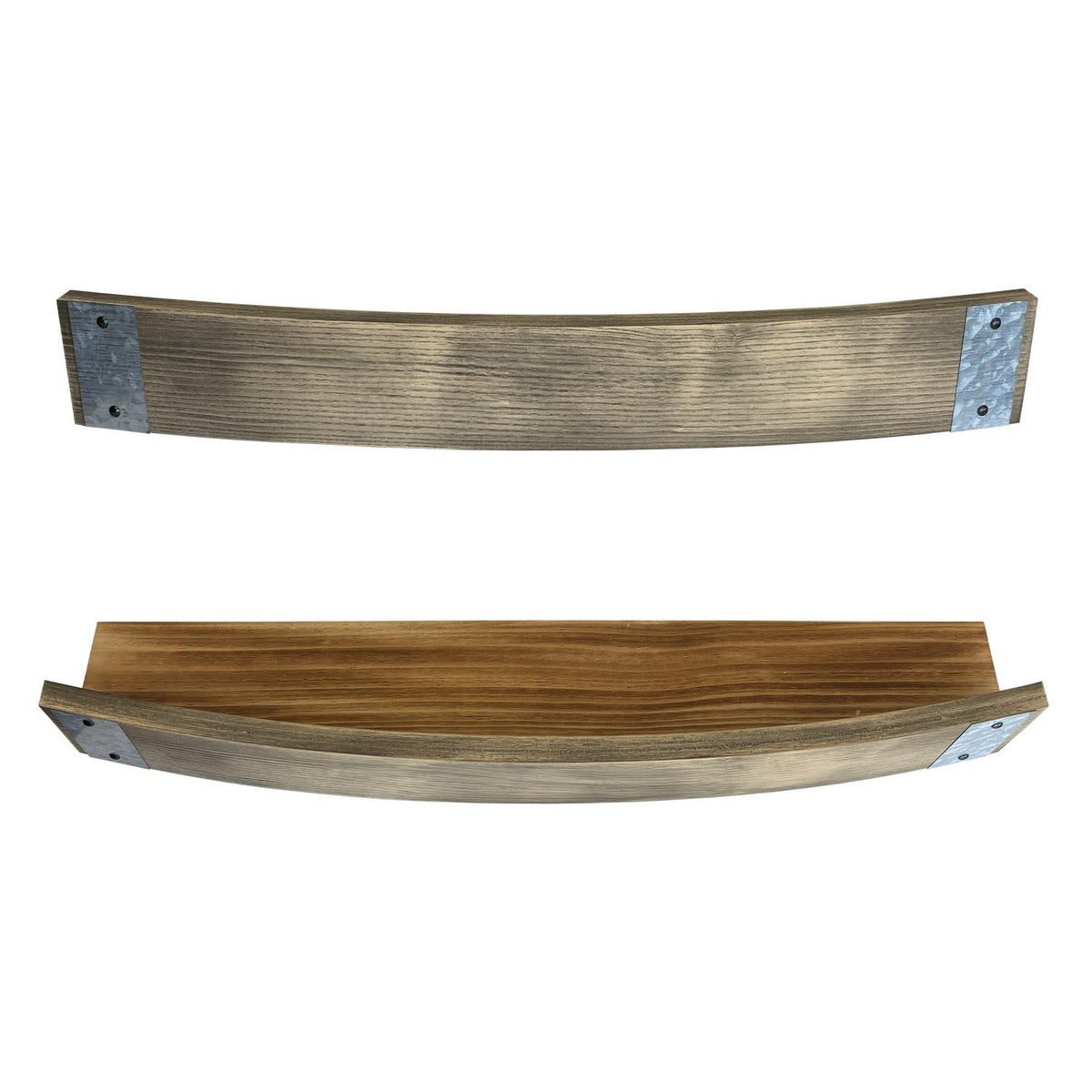 Aged & Charred Whiskey Barrel Shelf