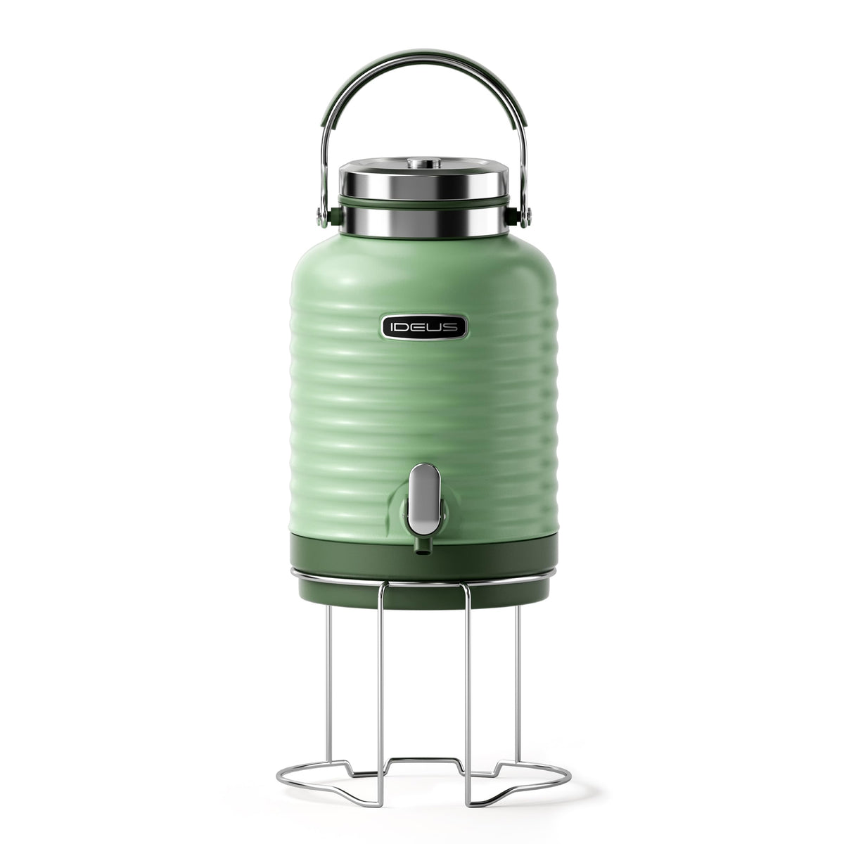 IDEUS Insulated Beverage Dispenser 1.4gal, Drink Container Deep Green