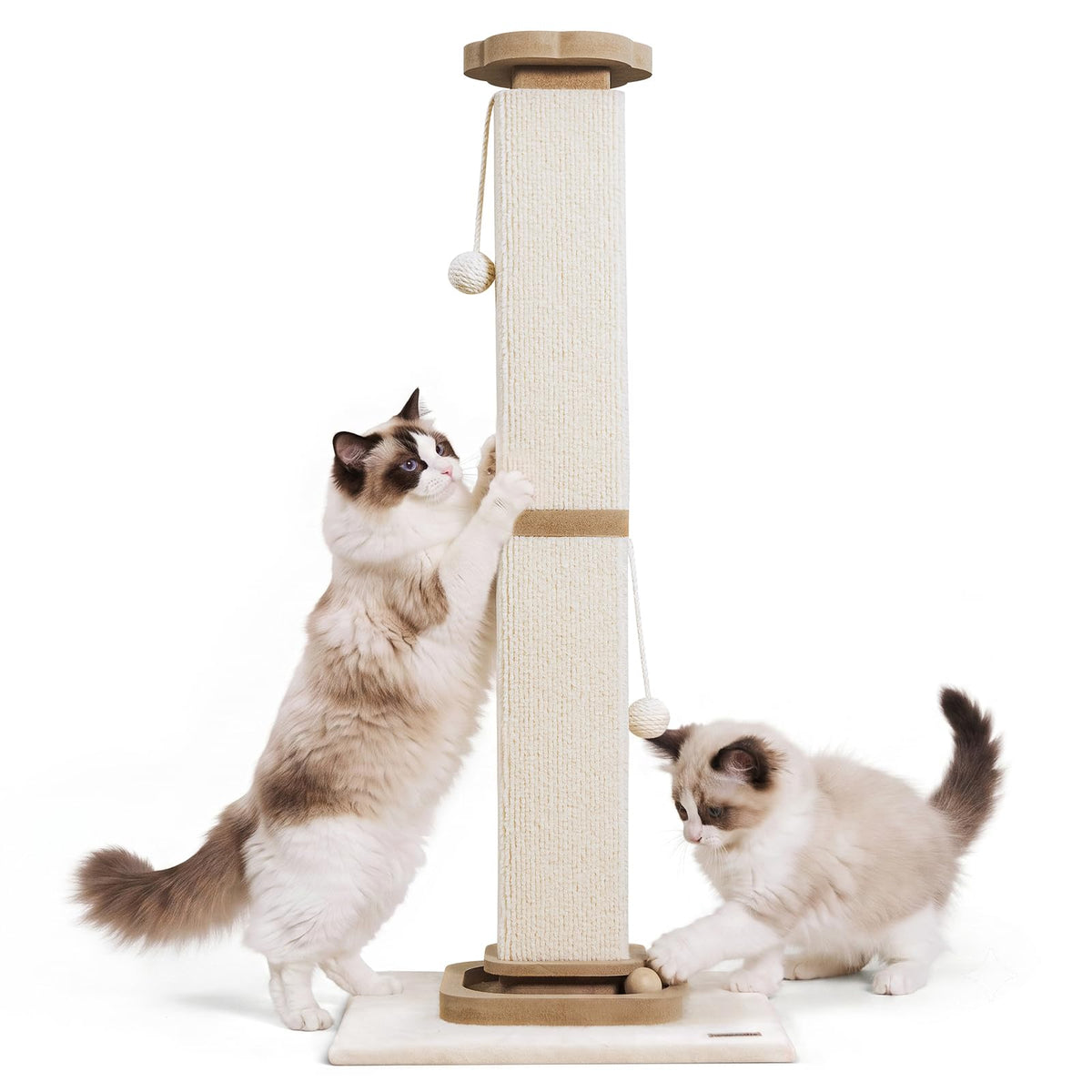 Woochpet 38"Tall Cat Scratching Post with Interactive Cat Toy For Large Cat