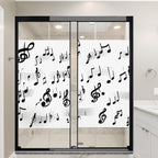 Modern Musical Notes Window Privacy Film 31.5Wx55.1L inch x 2pcs