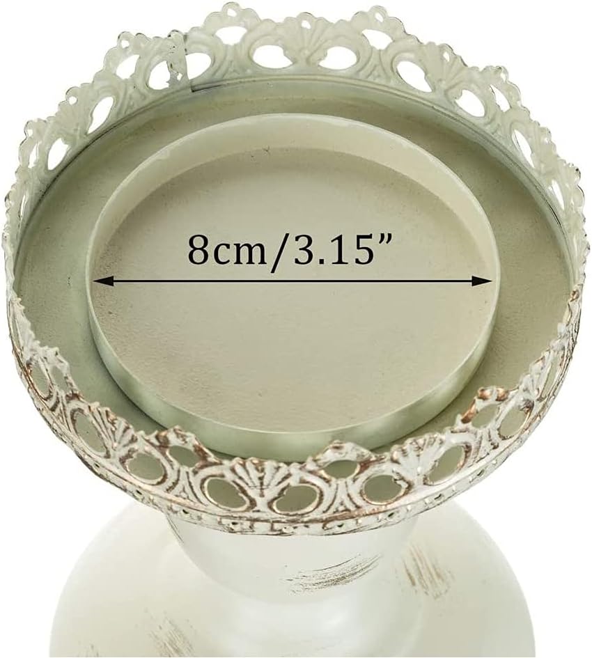 Decorative Candle Holder Bird Cage - Set of 2 Cage Lanterns for Candleholder Shabby Chic Country Home Decoration Table Centerpiece Mantel Decor-White||style1