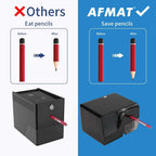 AFMAT Electric Pencil Sharpener for 6-8mm Pencils and Electric Pencil Sharpener 6-11mm Pencils, 2 Pack